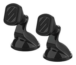 Scosche MMWSM-2PKXCES0 MagicMount Select Magnetische Telefoon, GPS of Tablet Zuignap Mount, 360 graden Verstelbare Hoofd, StickGrip Zuignap Auto Mount, Zwart (Pack van 2)