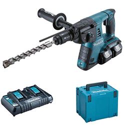 Makita DHR264PT2J Martillo Ligero SDS Plus 2x18V 5Ah Li-ion + mandrino intercambiable + maletin Makpac
