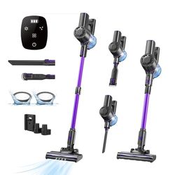 Vexilar Aspiradora sin Cable V8PRO 35KPa,Aspirador 3-en-1 Autonomía 40 Mins, Escoba Aspiradora sin Cable Potente Succión,Aspirador Vertical para Pelo de Mascotas/Alfombra/Suelo/Coche