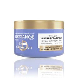 DESSANGE - Masque Cheveux Nutri-Réparateur Blond Californien - Acide Lactique & Miel De Manuka - Nourrit, Répare & Protège De La Casse - Cheveux Blonds, Colorés, Décolorés - 280 ml