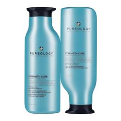 Pureology Strength Cure Strengthening Shampoo and Conditioner Duo Set, For Damaged, Colour Treated Hair, Vegan Formulas, Sulphate Free for a Gentle Cleanse 266ml