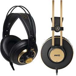 AKG K240 Studio Semi Open Cuffie Tradizionali, Nero/Oro & K92 Closed Back Cuffie di Monitoraggio ad Alte Prestazioni a Fascia Chiusa, Grande