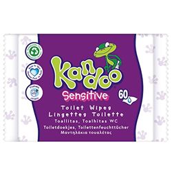 KANDOO - Lingettes sensibles - Douceur extrême - Efficacité supérieure - Testé dermatologiquement - (60 lingettes )