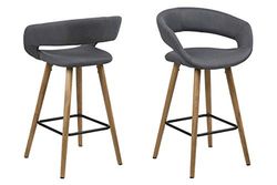 AC Design Furniture Jack - Cadeira de sala de jantar (55 x 46 x 88,5 cm, tecido), cinzento
