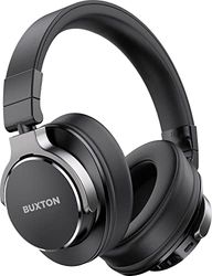 Buxton 9800 - Auriculares Bluetooth inalámbricos con reducción de Ruido (22 Horas de autonomía con micrófono Integrado, optimizado para Llamadas telefónicas, Google Assistant y Alexa), Color Negro