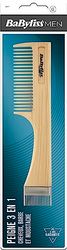 BaByliss MEN 3-in-1 Comb for Hair, Beard and Moustache - 5 Year Warranty, Beige