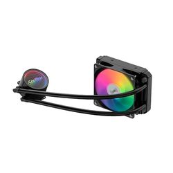 Vloeibare koeling - A-RGB-systeem, 120 mm, zwart design, inclusief pomp en radiator met hoge efficiëntie, bestaande uit duurzame materialen