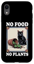 No Food No Plant Cat Lover Plant Kitten Funny Cat Coque pour iPhone XR