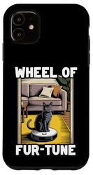 Wheel Of Fur-Tune Cat On Robot Vacuum Cleaner Cat Case for iPhone 11