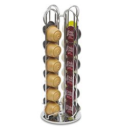 MACOM Just Kitchen 831 Totem Dispenser 24 Capsule Portacapsule caffè, Acciaio, Argentato