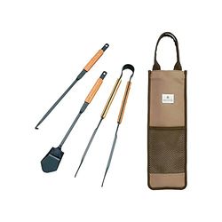 Snow Peak N-024 Kit d'outils de Pompier en Bambou