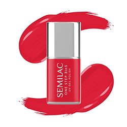 Semilac One Step Vernis à ongles UV 3 en 1 S530 Scarlet 7 ml