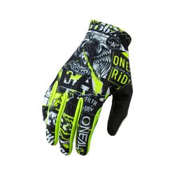 O'NEAL | Handskcykel motocross | MX MTB DH FR Downhill Freeride | Hållbara, flexibla material, ventilerad ovansida | Matrix Glove Attack | Unisex | Svart neongul | Storlek XL