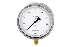 RIEGLER 102571-1166 fijne meetmanometer, G 1/2 radiaal onder, 0-16,0 bar, Ø 160, 1 stuk