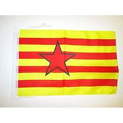 AZ FLAG - Drapeau Aragon Indépendentiste - 45x30 cm - Pavillon Nationaliste Aragonais 100% Polyester Avec Deux Cordelettes - 20g