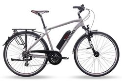 HEAD E Revelo RM Bicicleta de Trekking eléctrica, Adultos Unisex, Gris/Rojo, 59