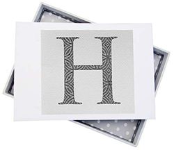 White Cotton Cards Alphabetics Initiale H Mini Album Photo, Multicolore