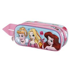 Disney Princess Adorable-3D Double Pencil Case, Blue, 22 x 9.5 cm