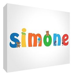 Little Helper LHV-SIMONE-515BLK-15IT baby- / doop cadeau-idee, personaliseerbaar met naam, Simone 14.8 x 21 x 2 cm Veelkleurig.