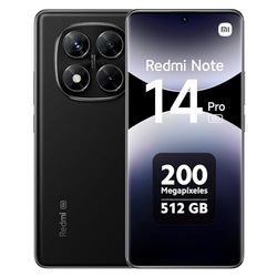 Xiaomi Redmi Note 14 Pro 5G - Smartphone de 12+512GB, Pantalla de 6.67" AMOLED FHD+ 120Hz, MediaTek Dimensity 7300-Ultra, cámara de 200MP, TurboCharge 45W, Cargador no Incluido, Negro (Versión ES)