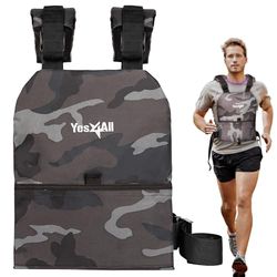 Yes4All Gewogen vest voor mannen, duurzaam, 4 lagen, bescherming verstelbaar gewicht vest voor mannen vrouwen