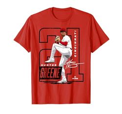 Hunter Greene | Cincinnati MLB Baseball Players | MLBHGR202M T-Shirt