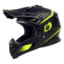 O'NEAL C-SRS I Casco da motocross per adulti I Casco MX Enduro con calotta in ABS, interno imbottito I Aperture di ventilazione I Giallo neon nero I Taglia XL