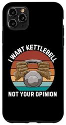 Custodia per iPhone 11 Pro Max Retro Voglio Kettlebell Non la tua opinione Kettlebell vintage