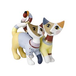 Goebel Para kotów Luca e Sofia od artystki Rosiny Wachtmeister z porcelany biszkoptowej, 31-400-66-1