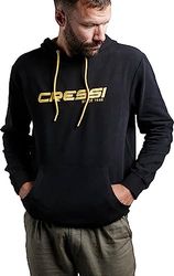 Cressi Hoodie Sweat à Capuche Unisex-Adult, Noir/Jaune, XS