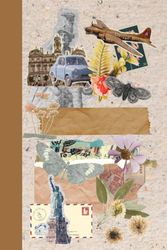 6 x 9 Vintage Notebook: Vintage-Themed Colored Paper
