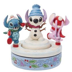 ENESCO Corporation - Disney Stitch & Angel WSnowman Rotator 6 cali Figurka