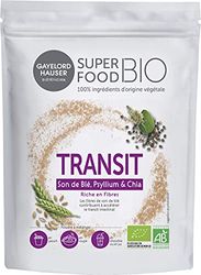 GAYELORD HAUSER - Superfood Bio - Poudre Transit Ã€ Diluer - Son De Blé, Psyllium Et Chia - Mélange De Superaliments Riche En Fibres - 1 Doypack 150 G