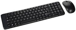Logitech MK220 Compacte, Draadloze Toetsenbord- en Muiscombinatie voor Windows, Italiaans QWERTY indeling - Zwart