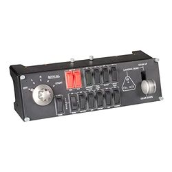 Logitech G Saitek Pro Flight Switch Panel, Professional Simulation Switch Controller, LCD Display, Five-Position Magneto Dial, Realistic Gear Control, USB, PC - Black