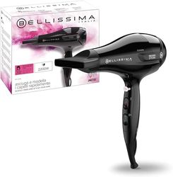 Bellissima Sèche Cheveux Ionique S9 2200W - Pour Cheveux Lisses et Ondulés - 2 Vitesses, 3 Températures, 8 Combinaisons de Flux d’Air/Température - Concentrateur + Diffuseur - Design Ergonomique