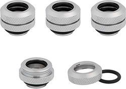 Corsair Hydro X Serie, XF Hardline, Raccordi de 12 mm, Confezione da Quattro (BSPP G1/4" Filettaturam, Doppia Guarnizione O-ring, Compatibilità con di Adattatori Hydro X) Cromato