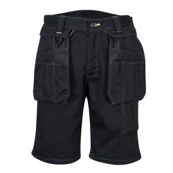 Portwest PW345 PW3 Korte Werkbroek met Holsterzakken, Zwart, Grootte 40