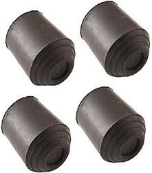 Merriway BH05586 (4 Pcs) Light Duty Rubber Walking Stick Ferrule Protectors Cane Tips, 16mm (5/8 inch) Black - Pack of 4 Pieces