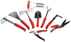 SIXTOL Garden Set 9 | Set di attrezzi da giardino in nove pezzi per giardino, aiuole, piante o marciapiedi, cazzuola, fioriere, zappa, coltivatori.