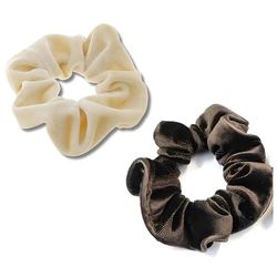 PARENCE. - 2 Pack Velvet Scrunchies - Hair Tie Accessories for Women and Girls - Comfortable Elastic Versatile Stretchy