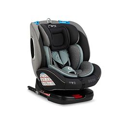 MoMi TORDI Silla de coche para niños de 0 a 12 años (grupo 0+, 1, 2, 3, peso de 3 a 36 kg), giratoria, en sentido inverso a la marcha: hasta 18 kg, en el sentido de la marcha: a partir de 18 kg