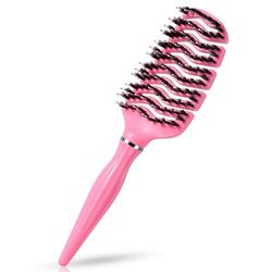Blendura Cepillo Pelo, Cepillo Pelo Rizado Cerdas Jabali, Peine Antitirones Cepillo Desenredante sin Tirones, Cepillo de Masaje Suave para el Cuero Cabelludo, Adecuado para Todo Tipo de Cabello