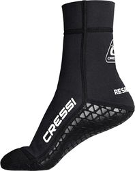 CRESSI Resilient Pro Neoprene Socks 3mm S-Chaussettes Unisex en Néoprène Noir 3mm Doublement Doublé avec Semelle Antidérapante Caoutchoutée, Plongée, Apnée, Apnée et autres Sports Nautiques, S