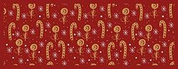 Doge Milano Chemin de cuisine, 100% Made in Italy, Tapis résistant aux taches avec impression numérique, Tapis antidérapant et lavable, Modèle Natale - Carla, cm 140x52