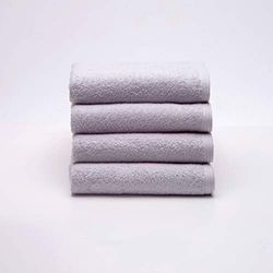 Sancarlos - Ocean, set di 4 asciugamani da lavabo, colore grigio chiaro, dimensioni 50 x 100 cm
