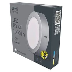 Emos * zm5232 LED Panel Ceiling C 12 W nw IP20, alluminio, argento, 17,8 x 17,8 x 4 cm