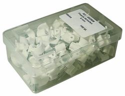 VS-ELECTRONIC - 511153 nagelklem, 12 mm, box, wit (100 stuks) 403012