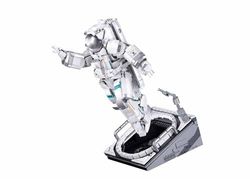Sluban Astronautenbouwmodel, ruimtepak figuur met standaard, 27,5 cm hoog, 17,2 cm breed, wit/zilver, M38-P8003