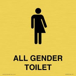 Non-gender specific Sign - 150x150mm - S15